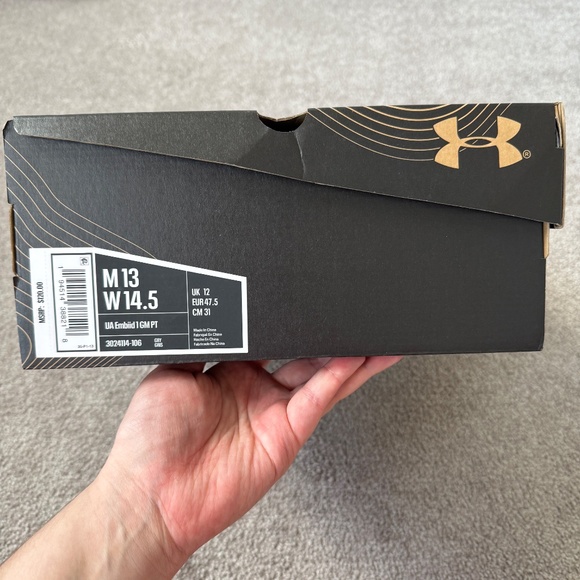 NIB Under Armour Men's Embiid One Gamer Night Gray Hovr Sneaker Size 13 - Picture 7 of 7